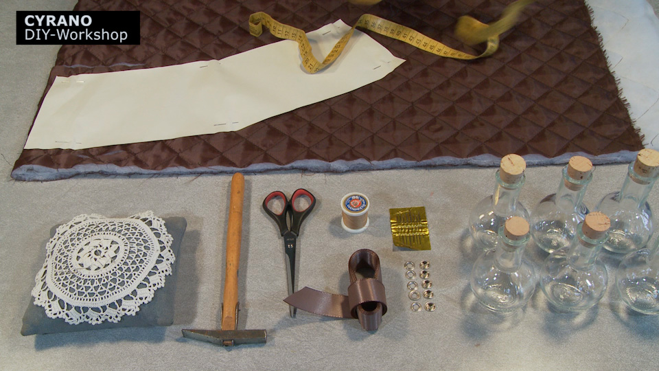 all materials required to manufacture the Cyrano belt, videostill