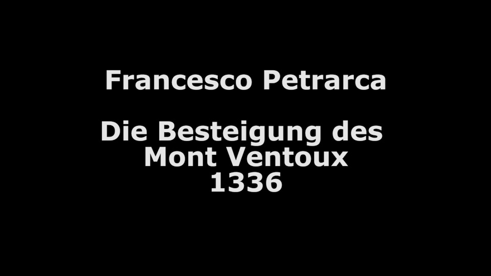 text table: Francesco Petrarca, video still