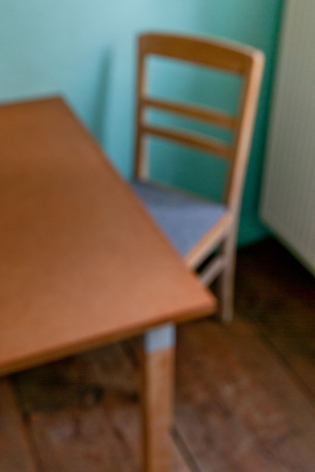 blurred kitchen table, photo