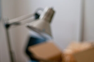 blurred desk lamp, photo