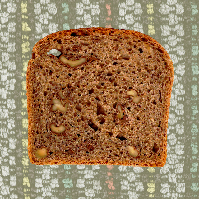 slice of bread, Weizenwalnussbrot