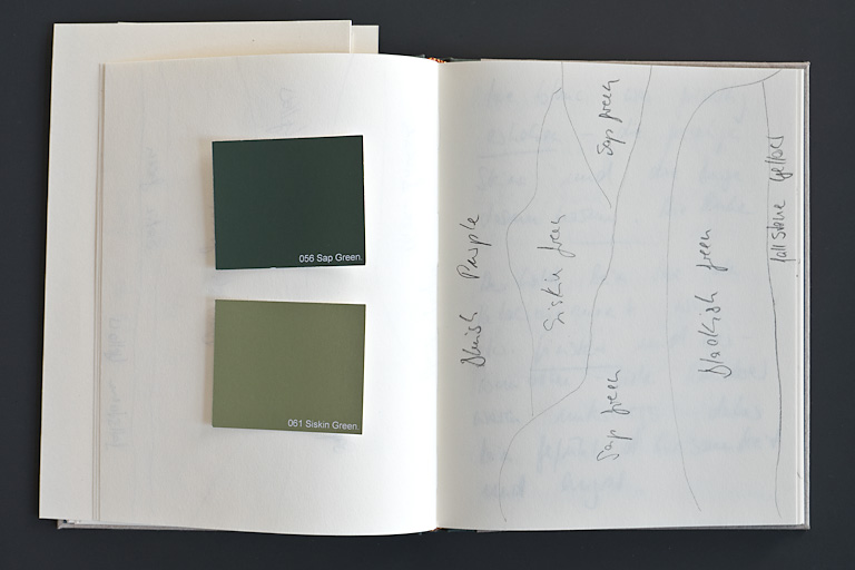 Archive of Many Places, mountain landscape, sketch book