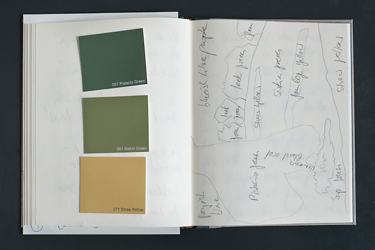 Archive of Many Places, river landscape, sketch book