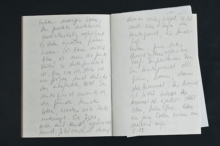 Archive of Many Places, moorlands, handwritten textbook